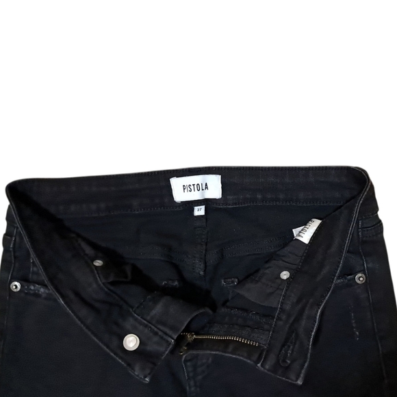 Pistola Arielle Skinny Jeans Size 27 Black Distressed Stretch Denim - Picture 5 of 15